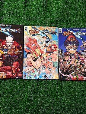 Street Fighter X G.I. Joe #1 #2 & #3 IDW 2016 First Printing Made in Korea Lot